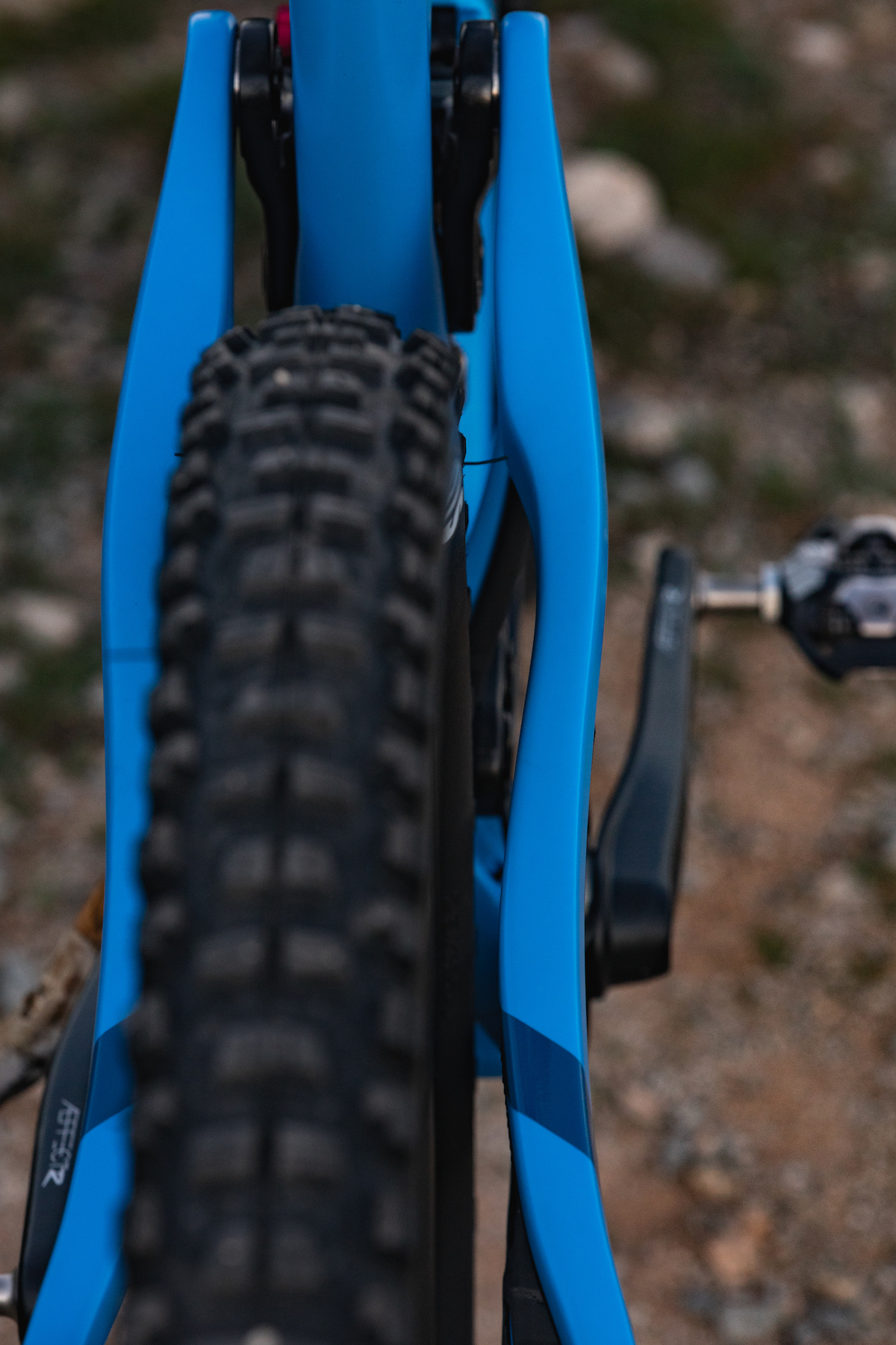 Blue Tire Clearance And Seat Stay