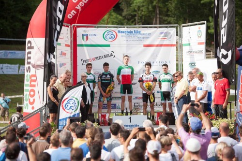 Il podio di Gorizia con Braidot, Kerschbaumer e Tiberi.