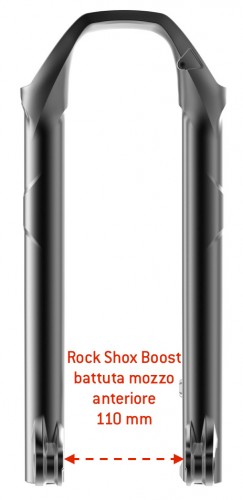 Il Nuovo Standard Rock Shox Boost Prevede Una Battuta Del Mozzo Anteriore Di 110 Mm Anziché I Canonici 100 Mm.